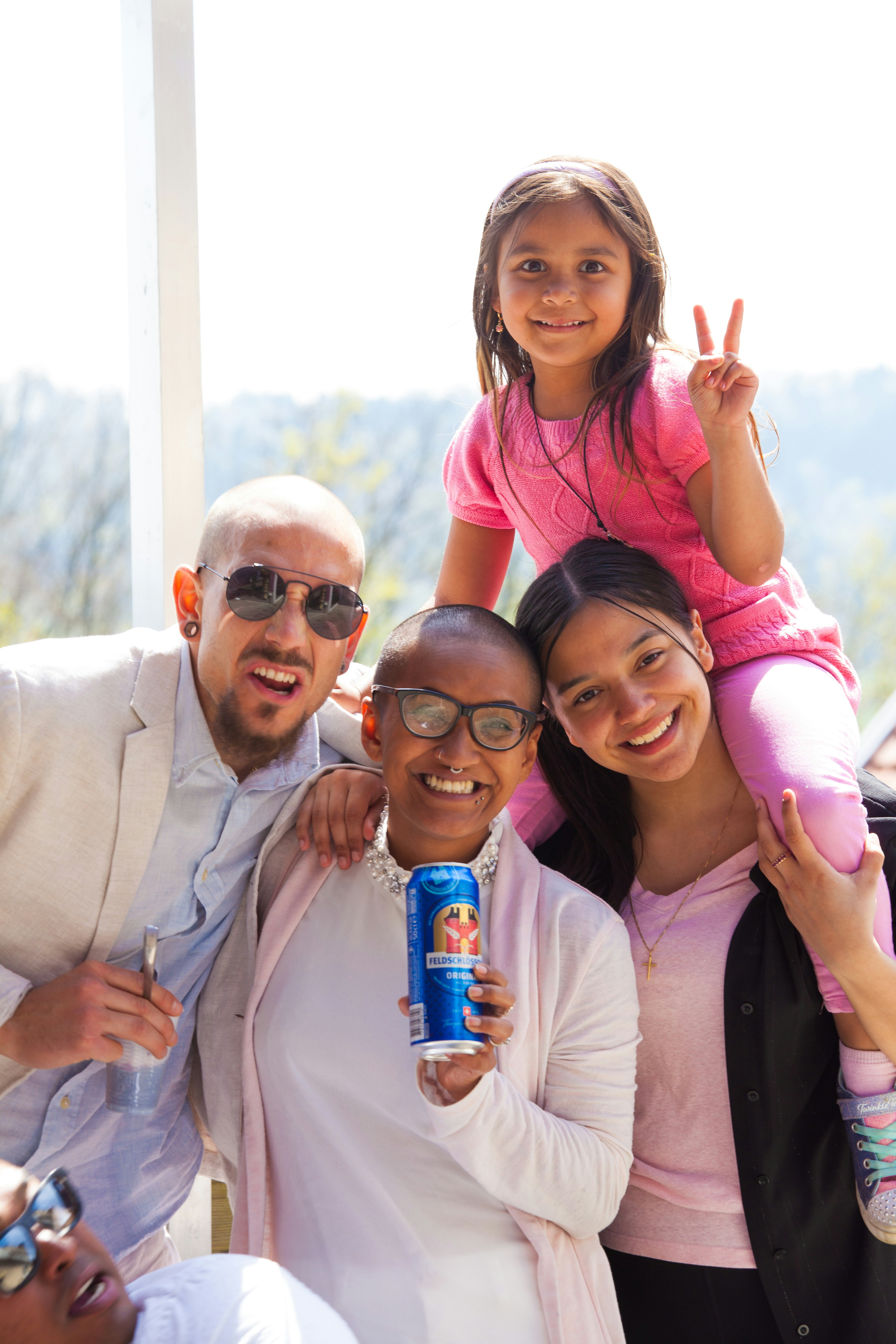 a group of people posing for a photo