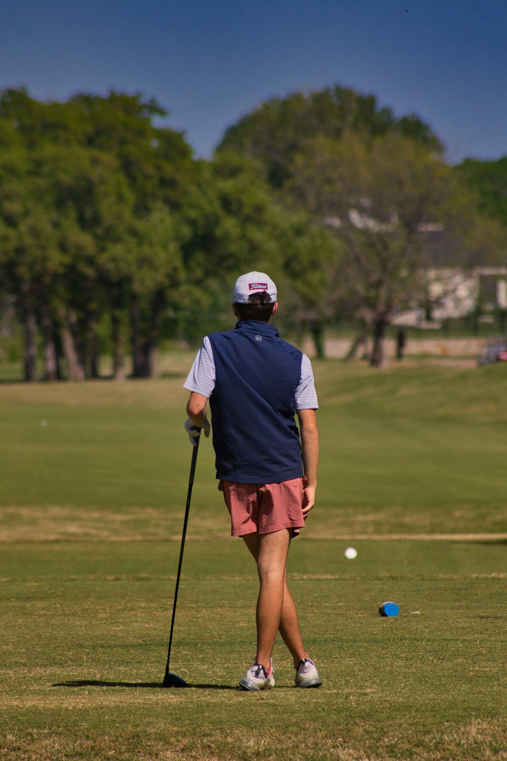 a man playing golf