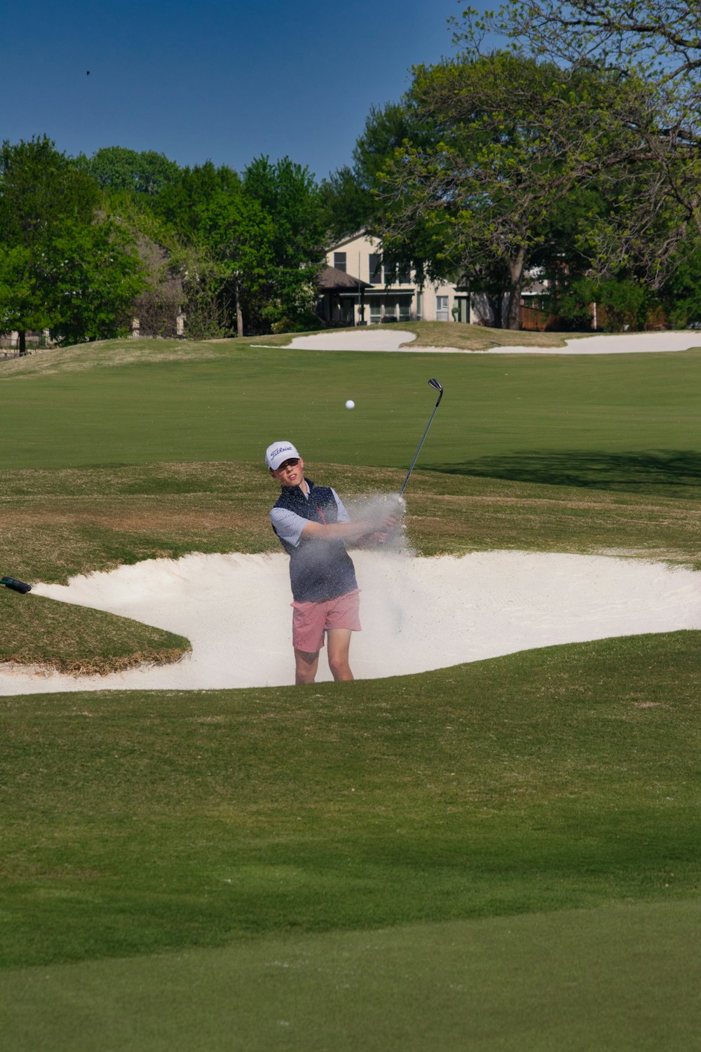 a man playing golf