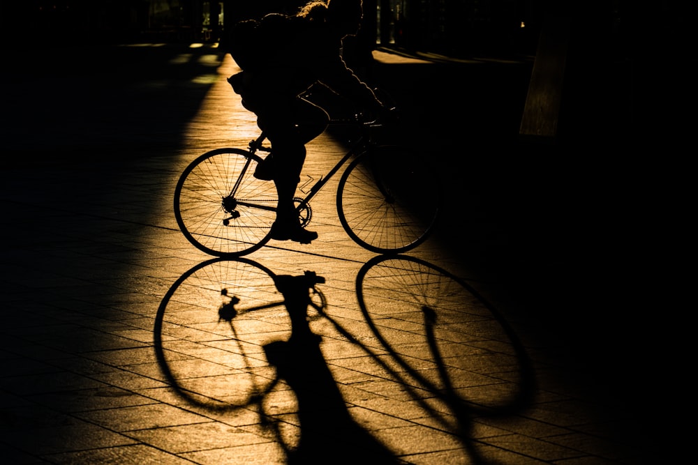 a person riding a bicycle