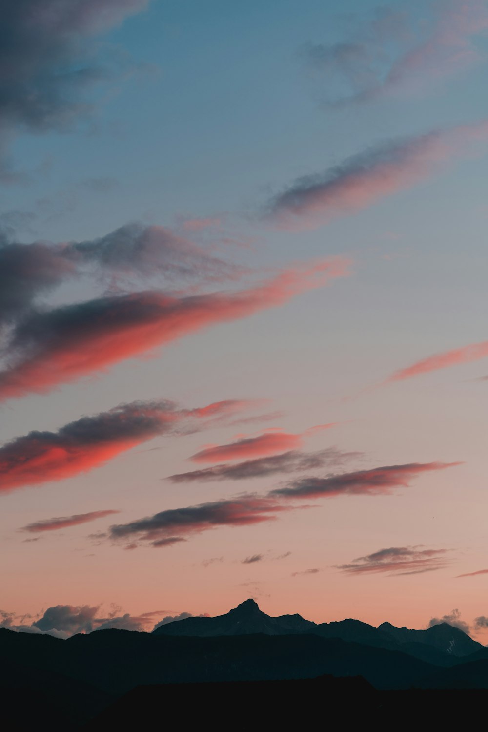 a colorful sky with clouds