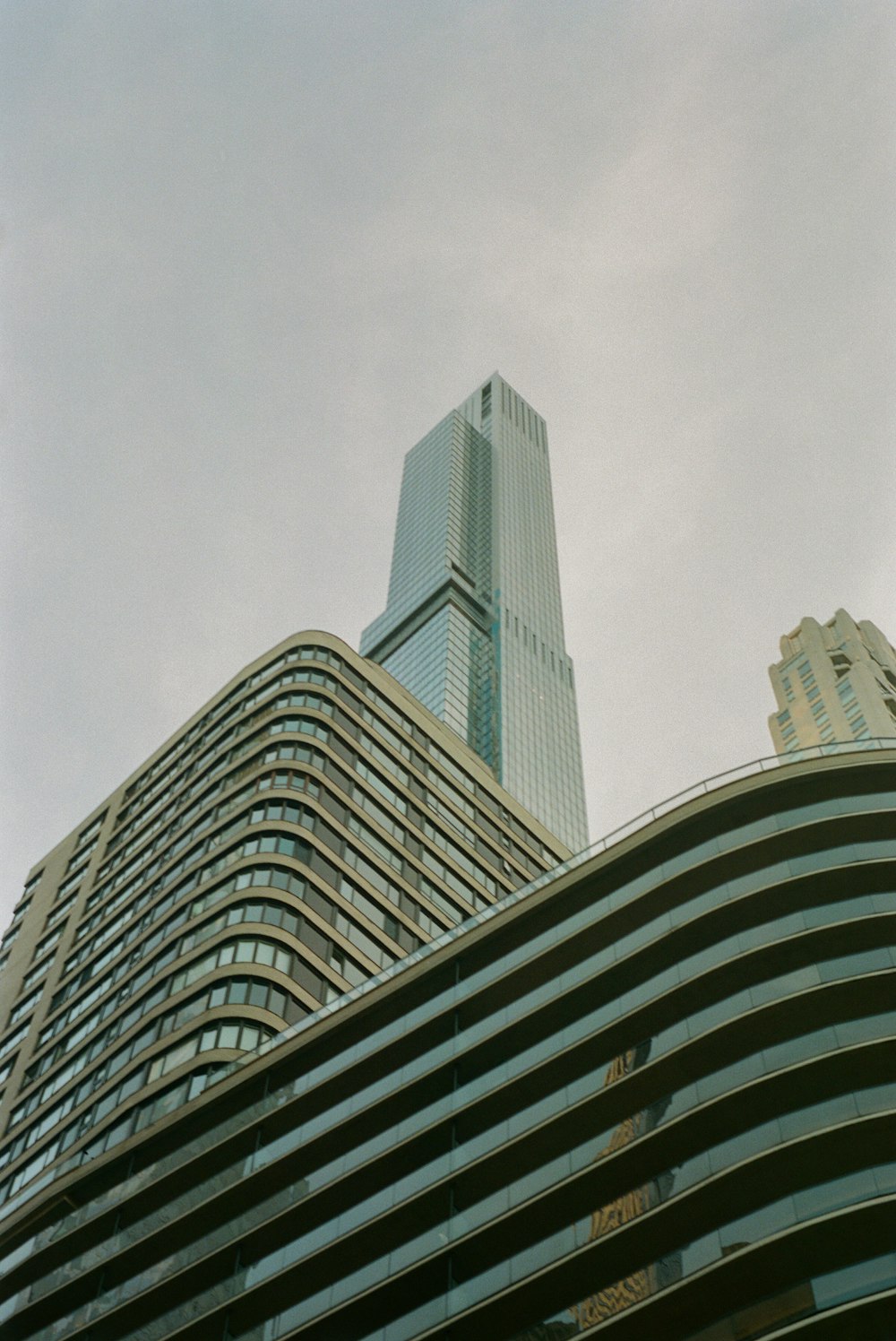 a few skyscrapers in a city