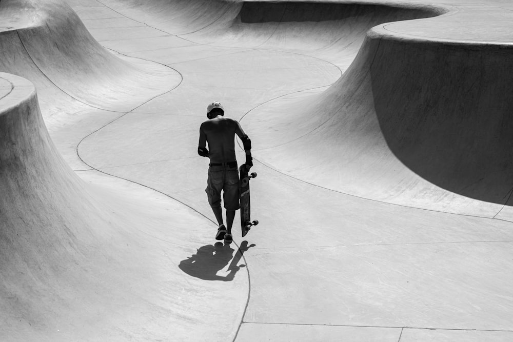 a man skating on a ramp