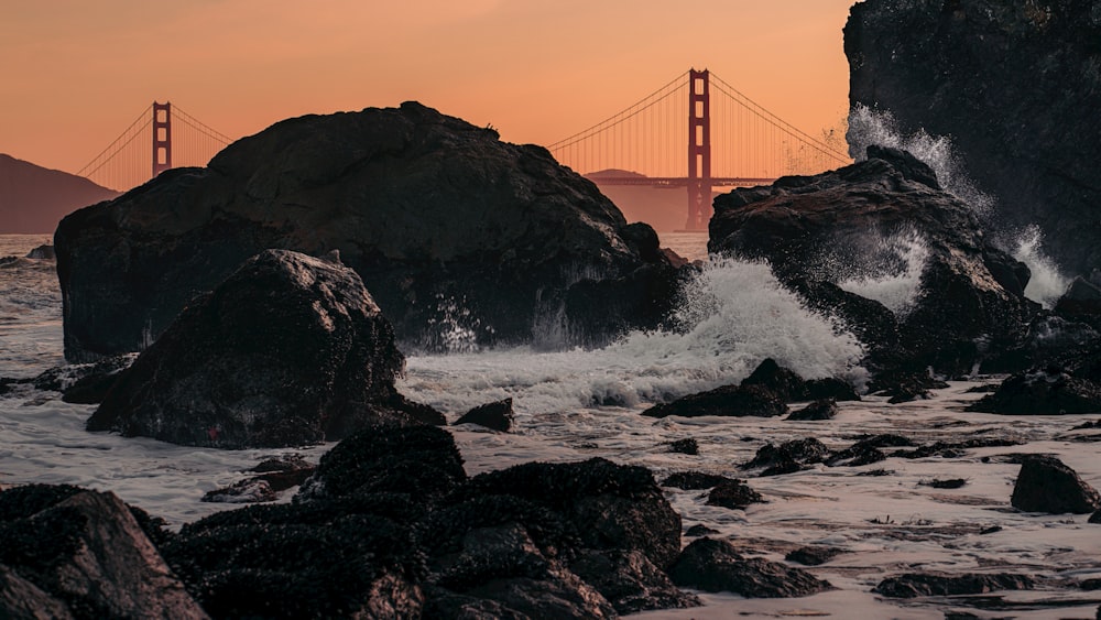 a bridge over a body of water