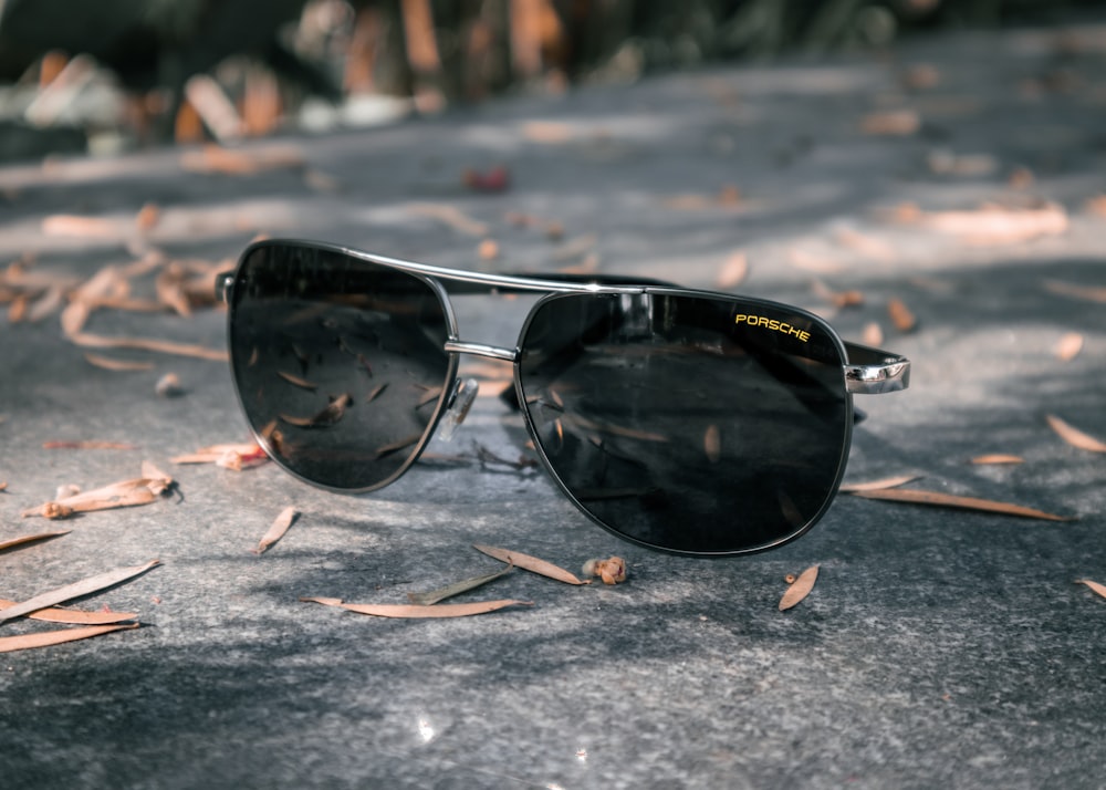 a pair of sunglasses on the ground