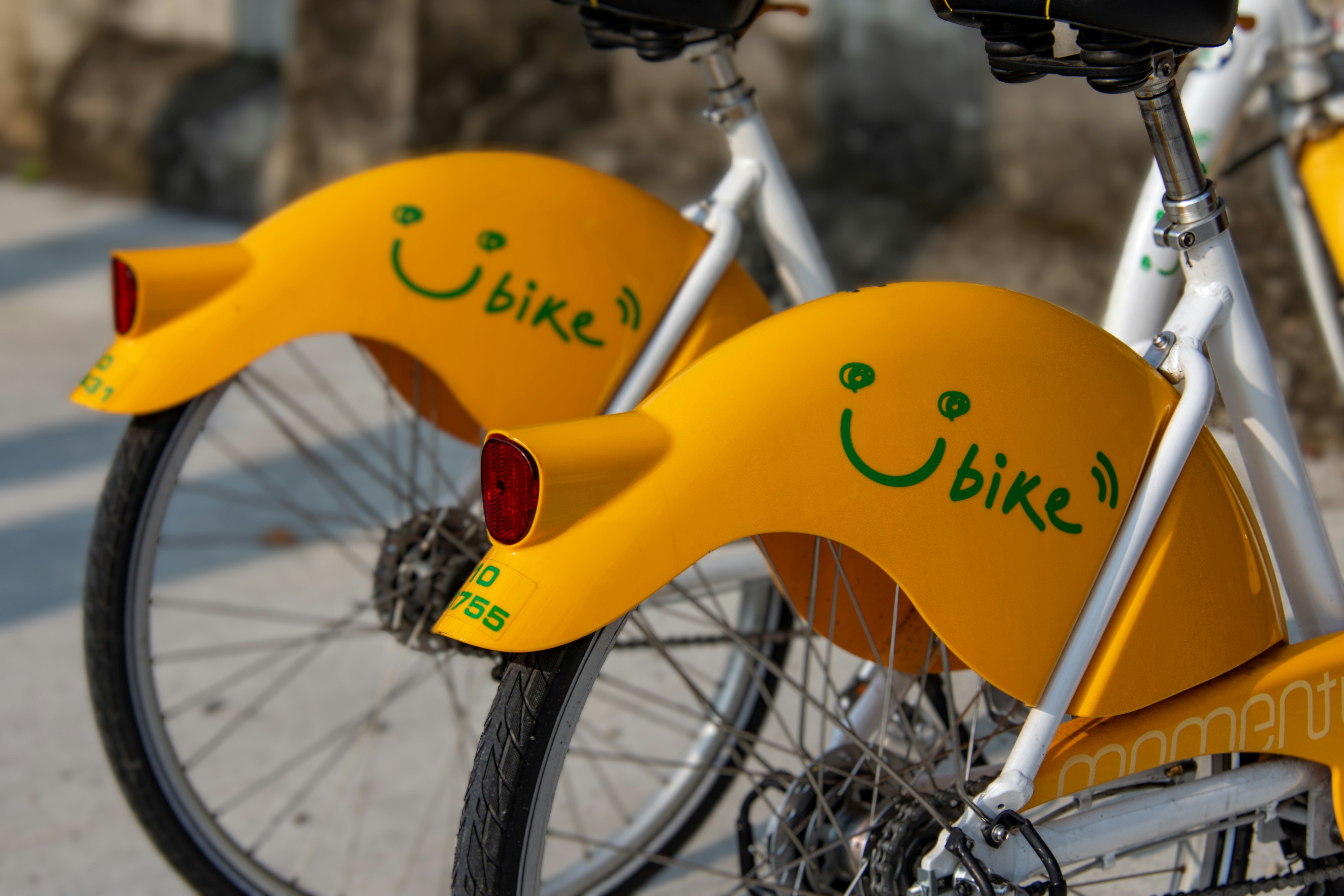 a yellow and black bicycle