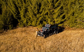 a man with portable cheap solar power kits.