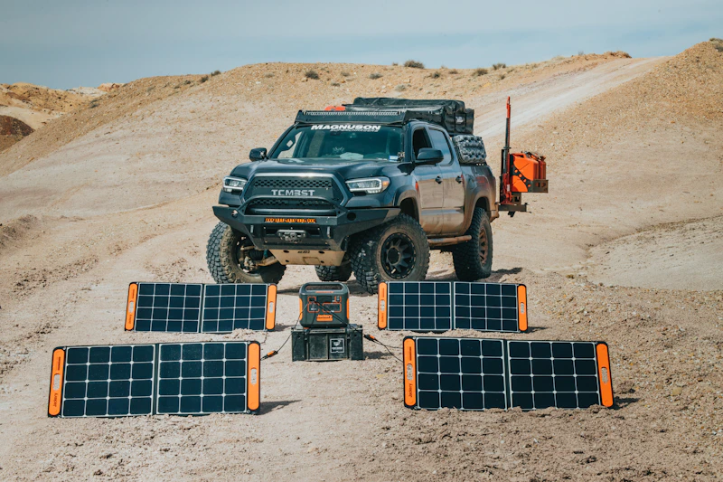 Solar panel connected to devices