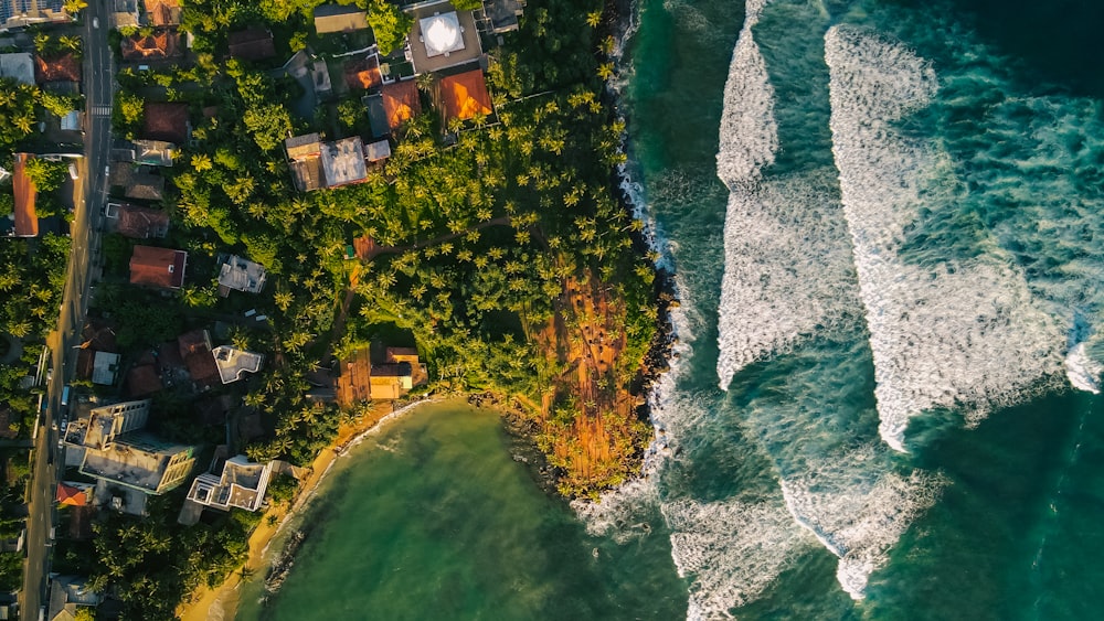 a small village on a hill