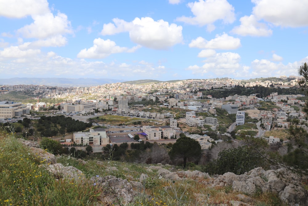 a city with many buildings