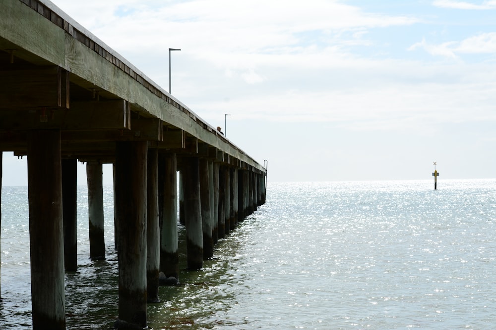 a long wooden pier