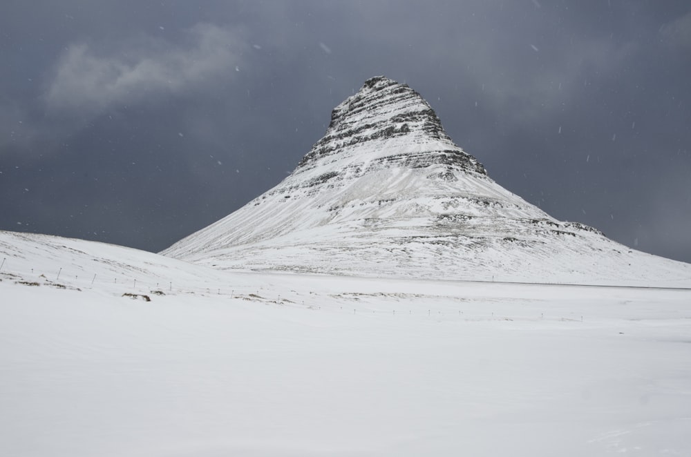 a mountain covered in snow