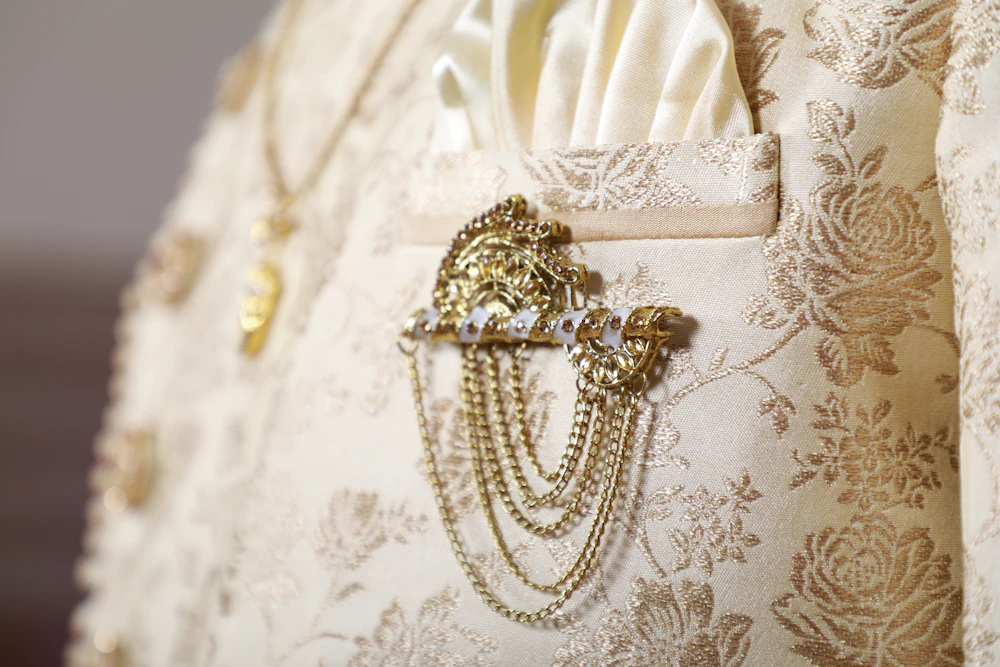 Bridal saree with intricate gold border work