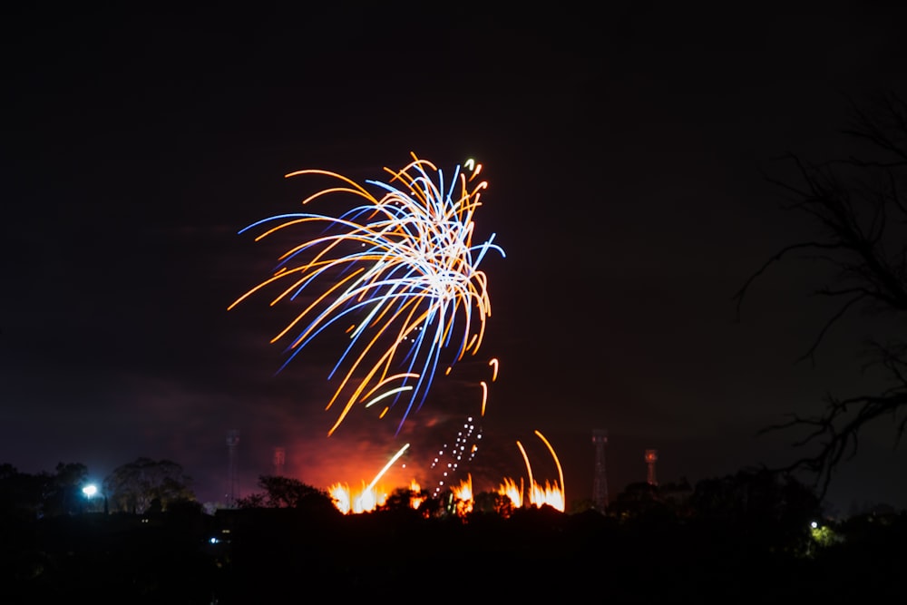 fireworks in the sky