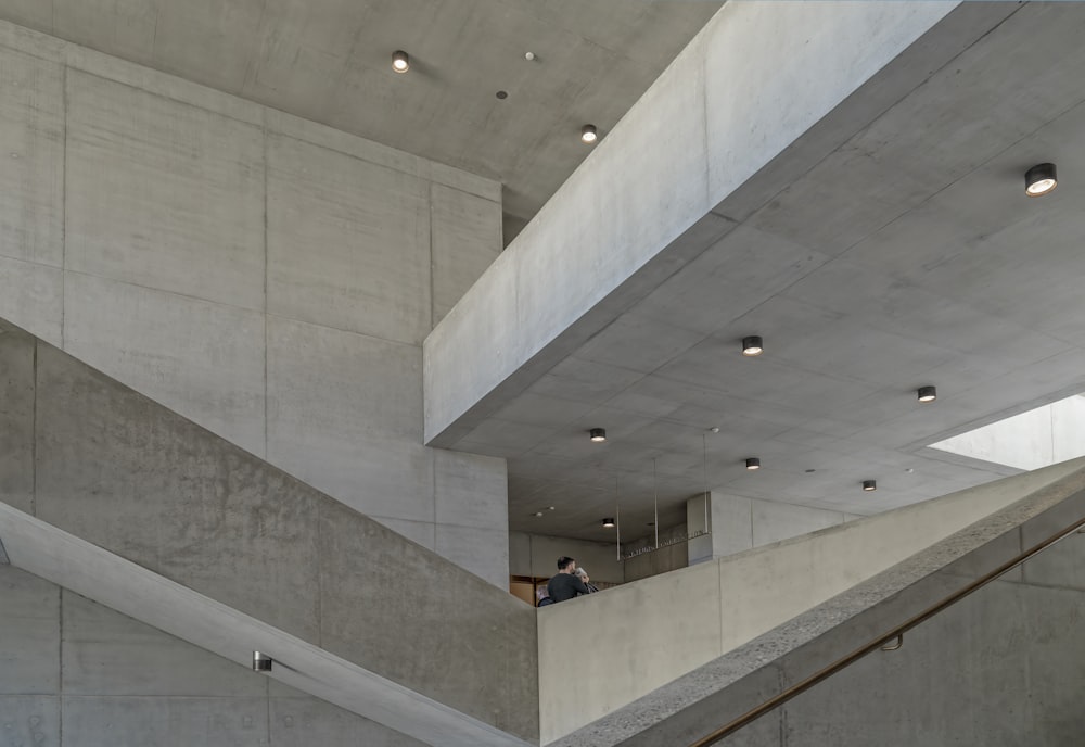 a person sitting on a staircase