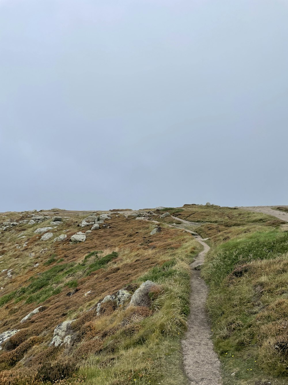 a dirt road on a hill