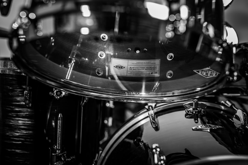 a close-up of a drum set