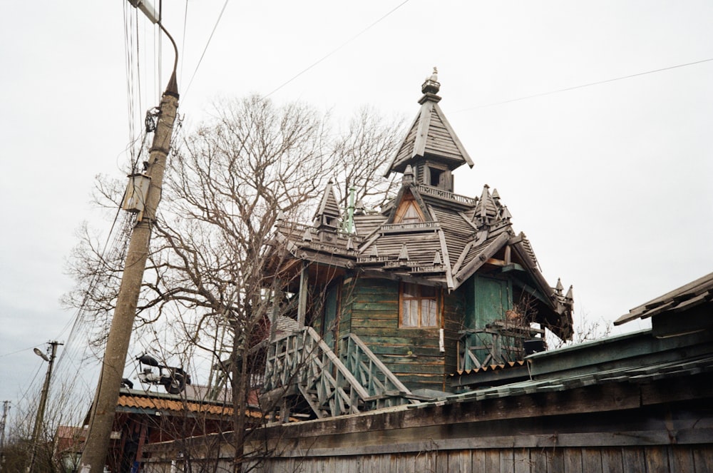 a house with a tower