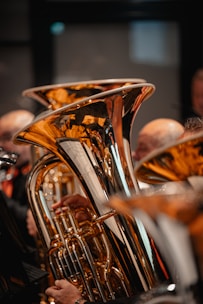 a person playing a tuba