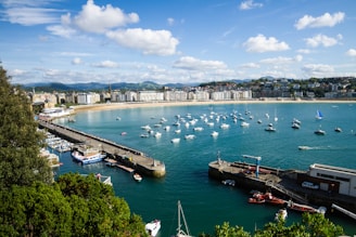 a body of water with boats in it and buildings around it