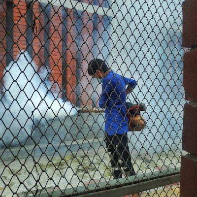 a kid fogging for pest control