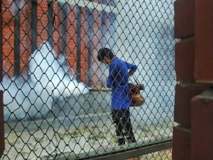 a kid playing baseball