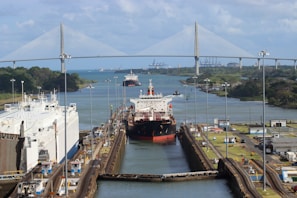 a large ship docked