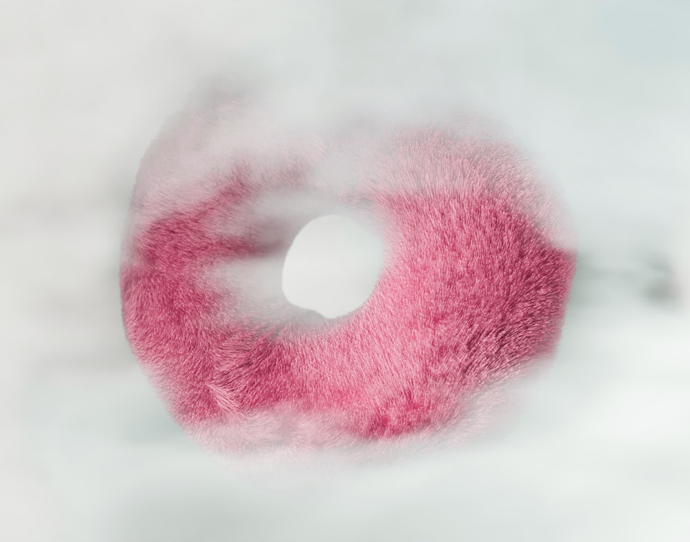 a pink fuzzy object