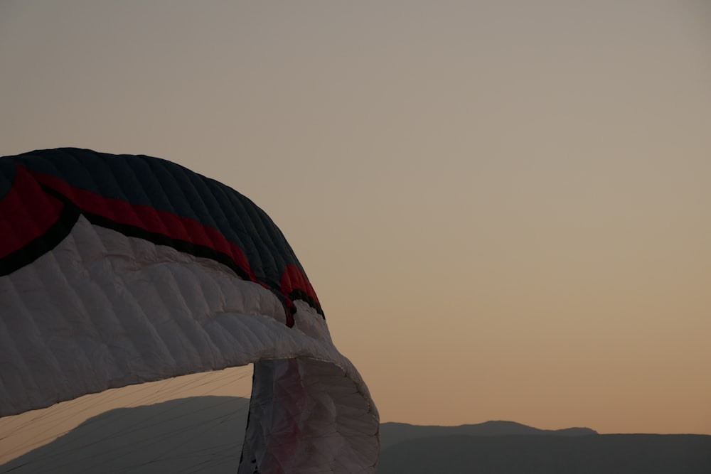 a flag flying in the air