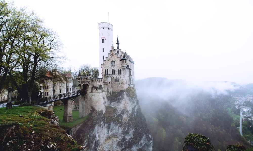 a castle on a cliff