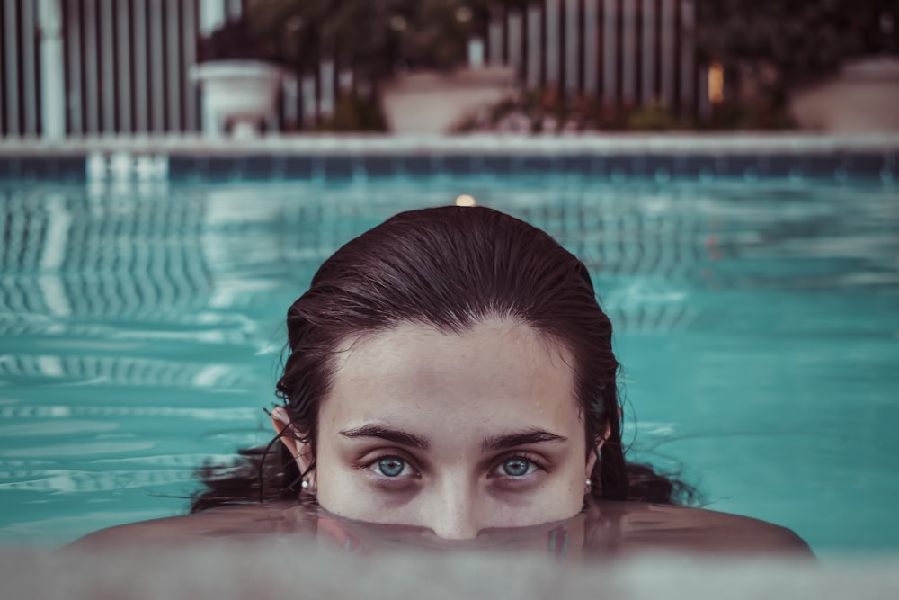 a person in a pool