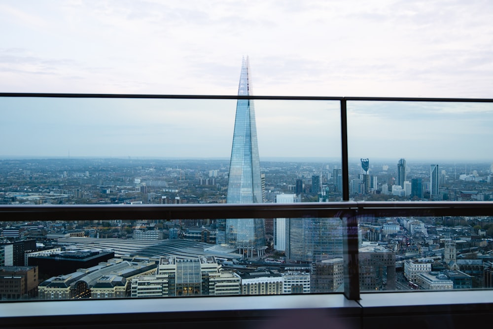 a tall building in a city