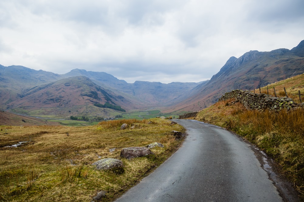 a road in a valley