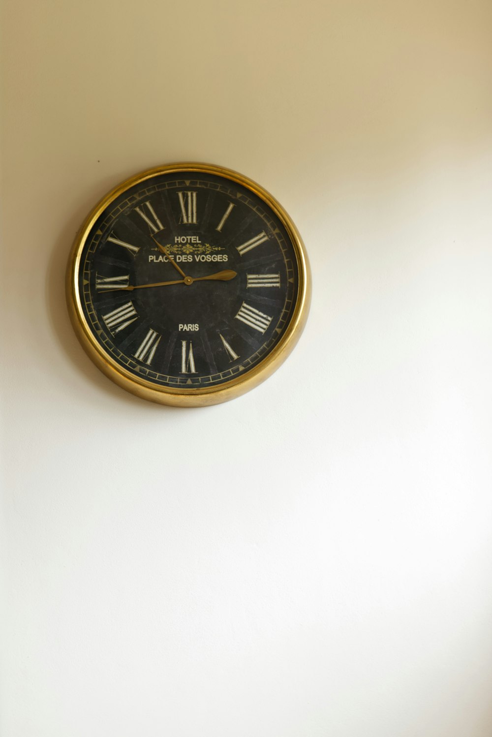 a black and gold clock