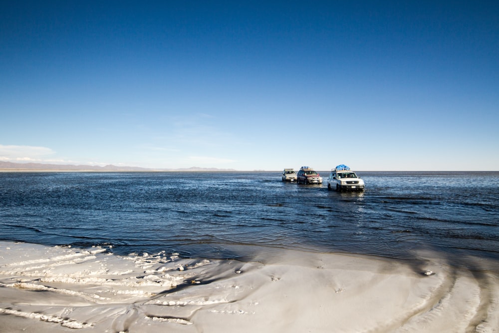 a group of boats in the water