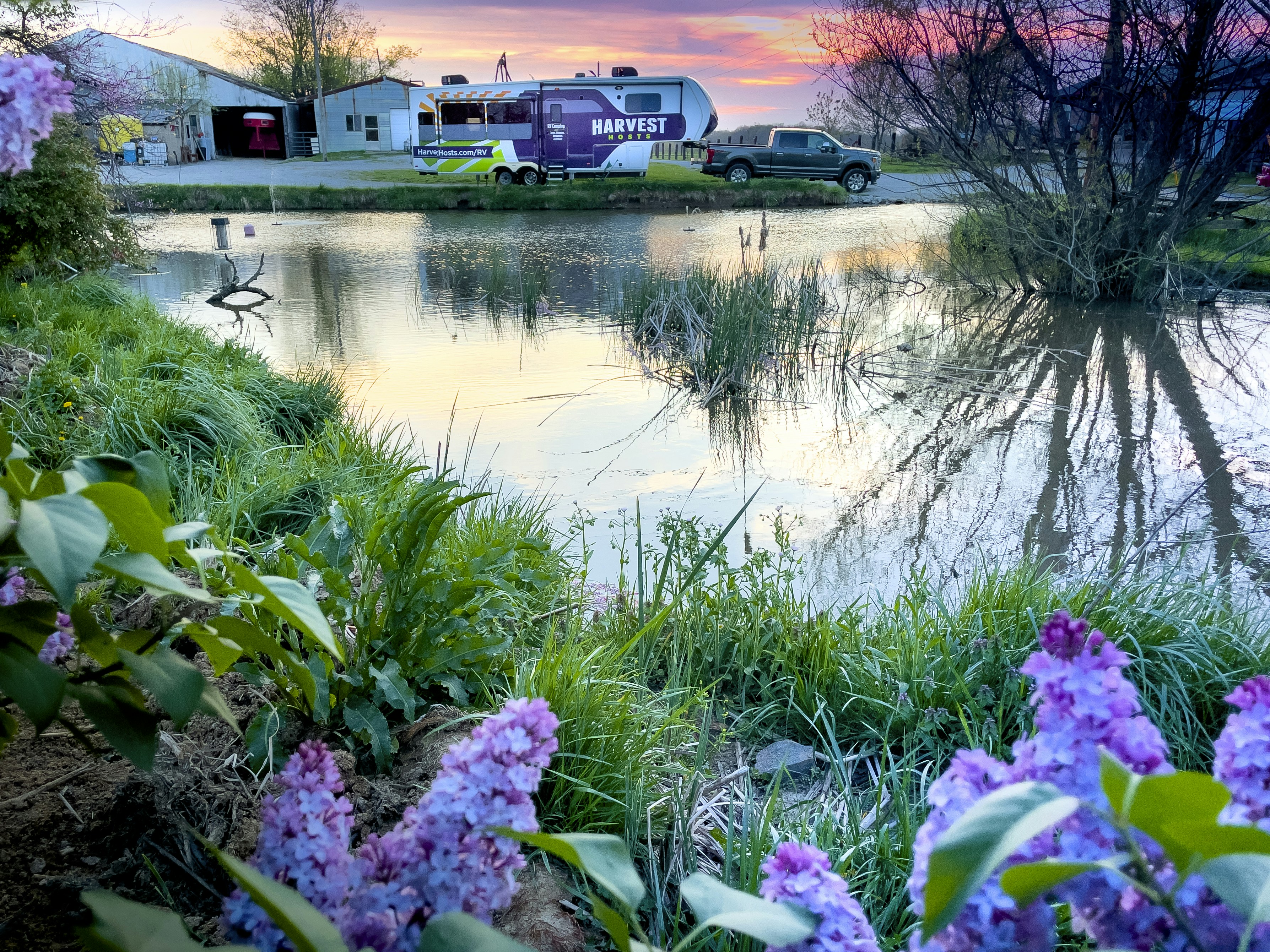 RVing is an amazing way to see the country, especially when you can RV to a farm and park overnight among lush green fields and wild flowers!