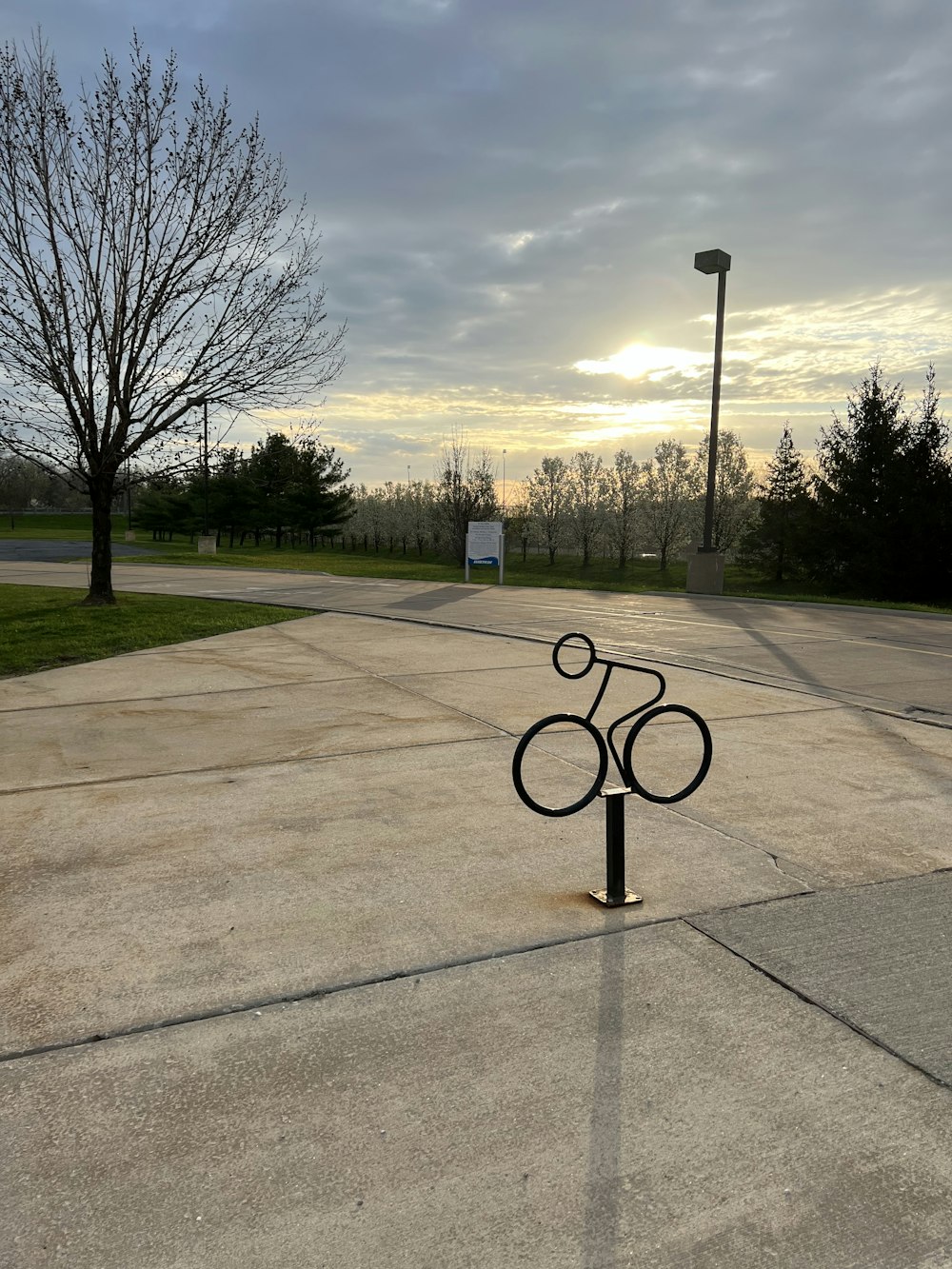 a bike on a sidewalk