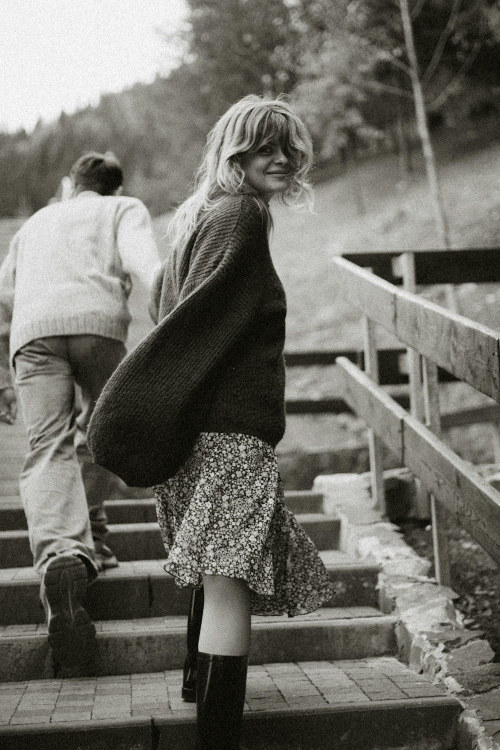 a person walking on a bridge