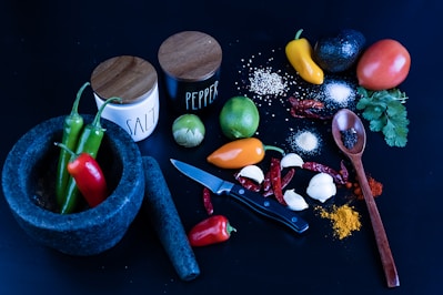a group of different colored objects