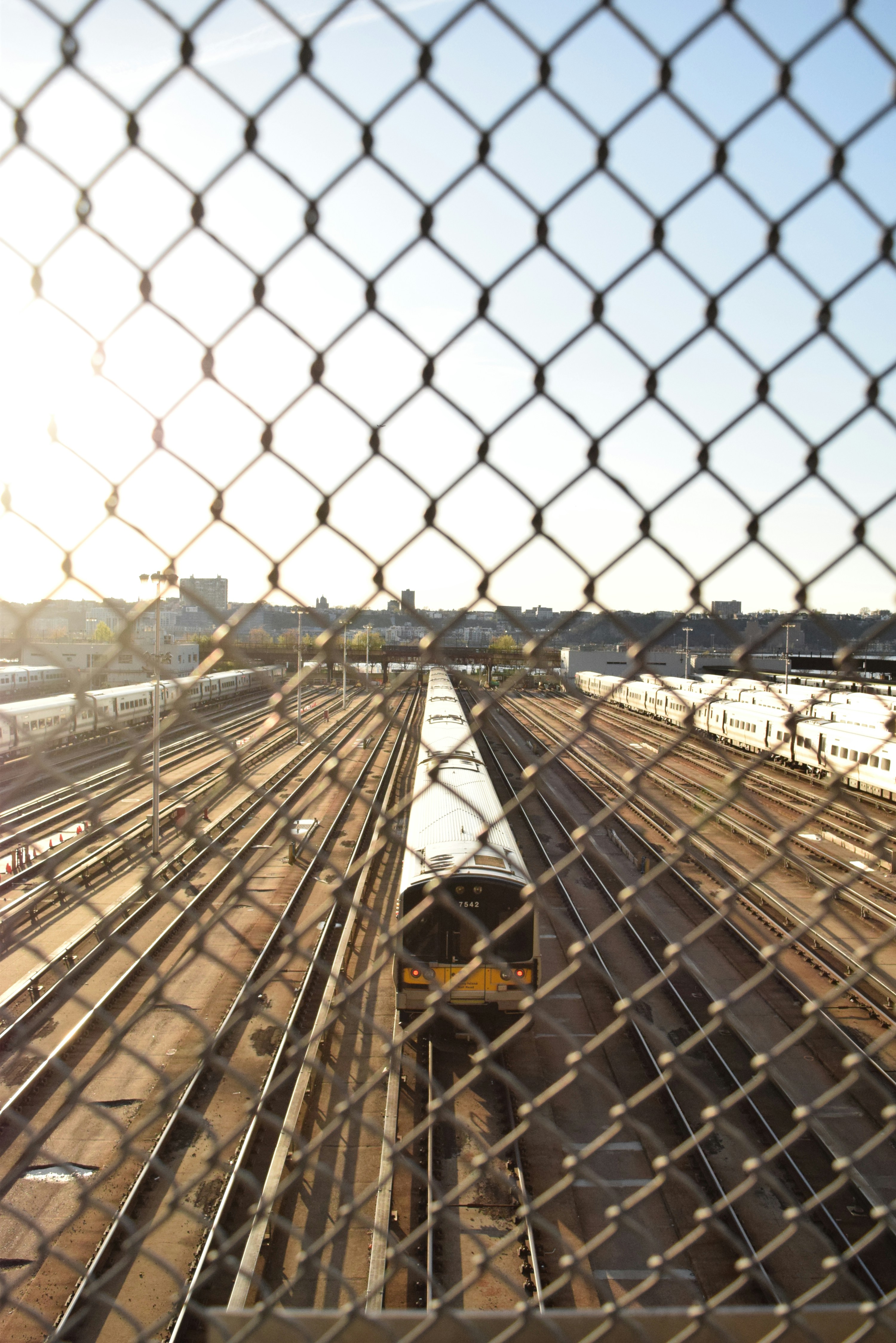 a train on the railway tracks