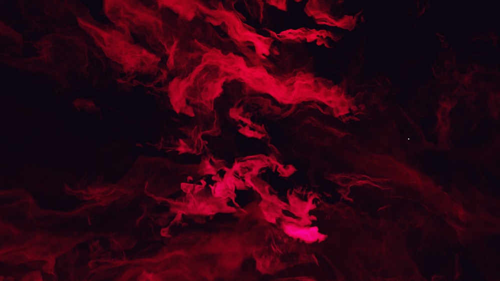 a close-up of a red fire