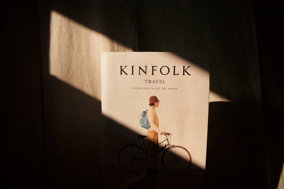 Person reading travel guide