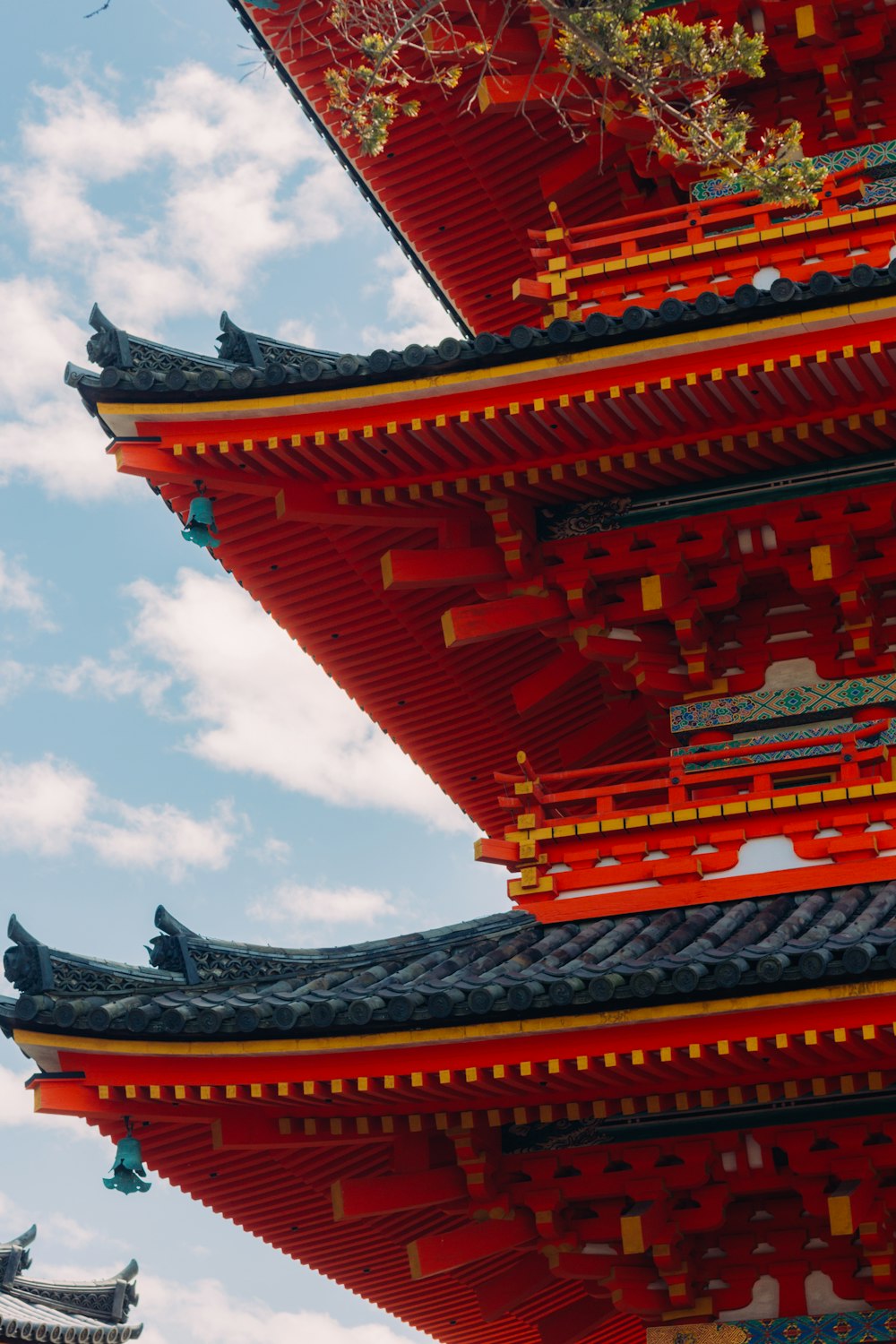 Un temple asiatique rouge