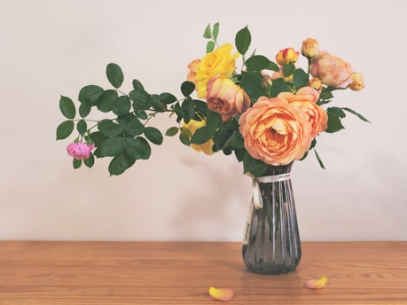 a vase with flowers