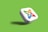 A three-dimensional square with rounded edges featuring an interlocking design in red, green, blue, and orange on its front, set against a vibrant green background. The shadow underneath suggests the object is floating.