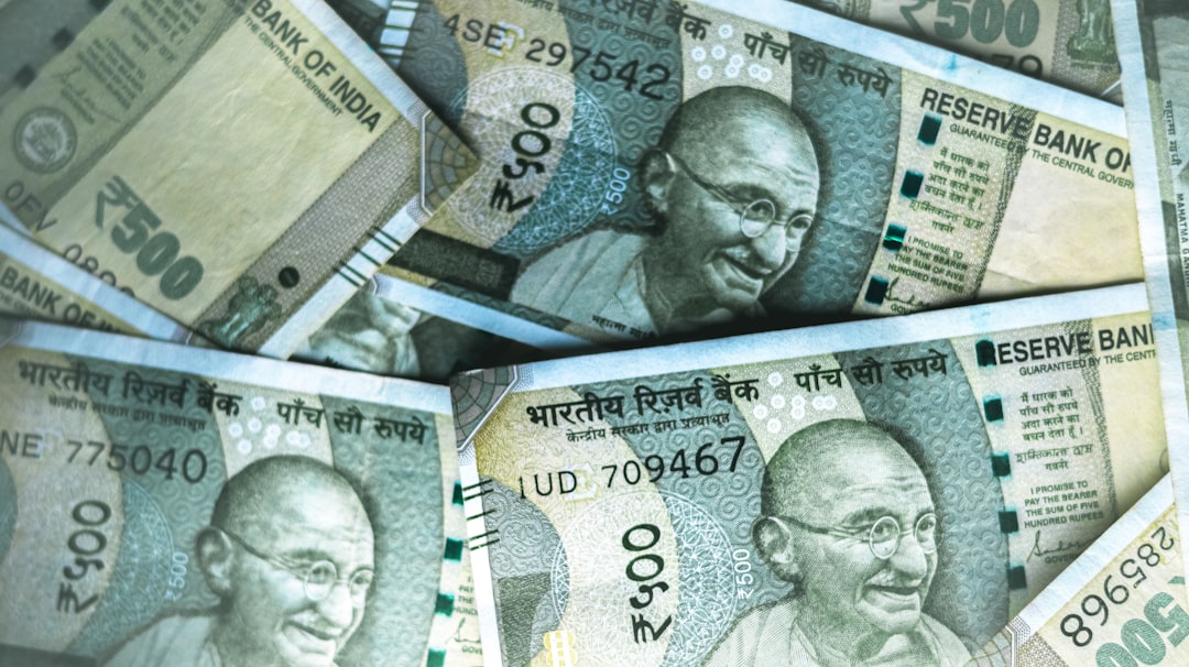 a close-up of several bills,