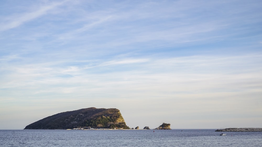 a group of islands in the water