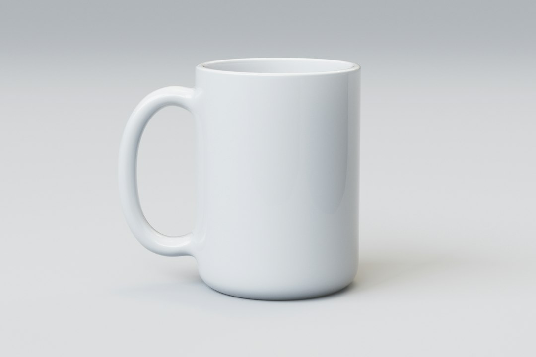 ceramic coffee mug closeup