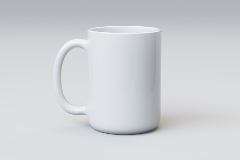 a white coffee mug