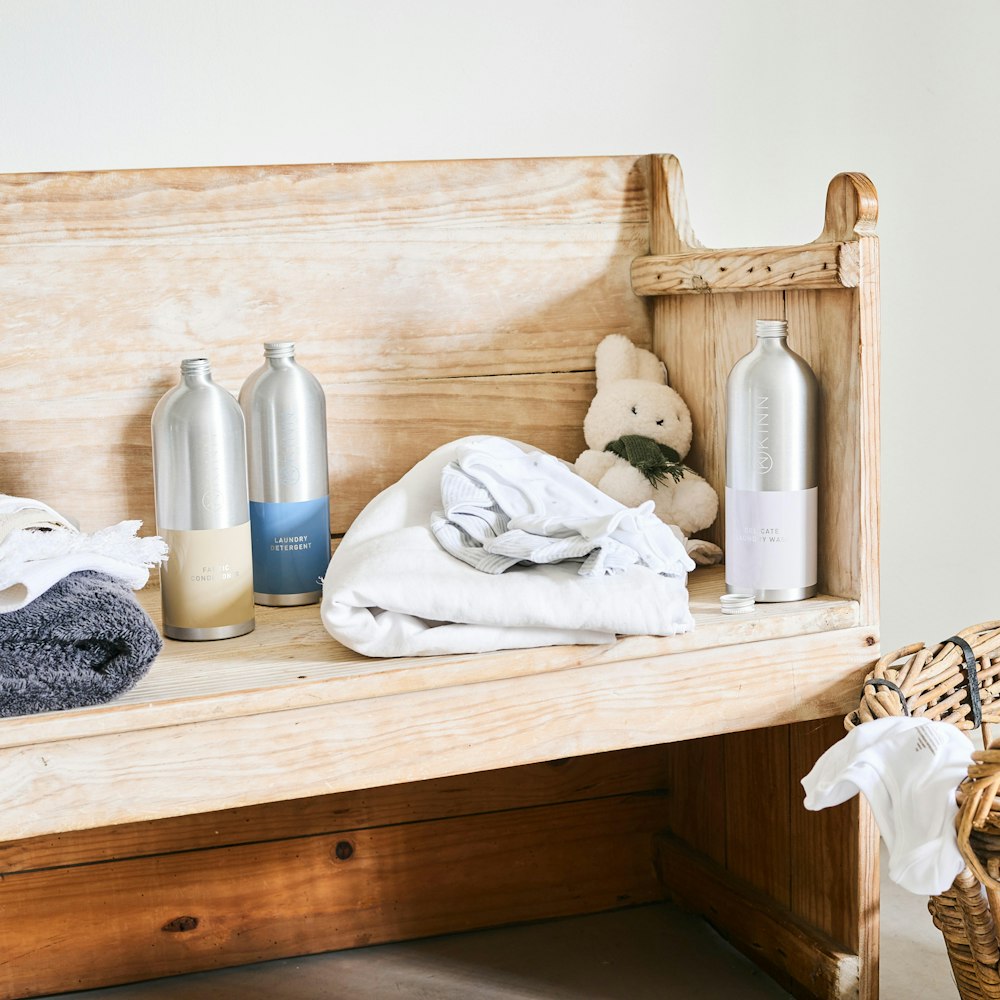 a shelf with objects on it